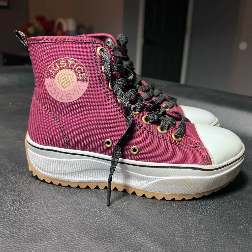 Justice girls high top sneakers
